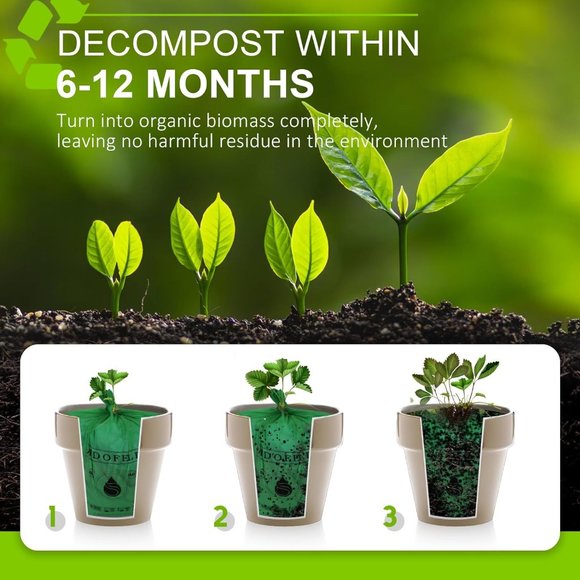 2.6 Gallon Compostable Bags, Biodegradable Small Trash Bags 100 Count Waste Bags - Picture 5 of 8